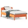 Image de vidaXL Cadre de lit sans matelas cire marron 75x190 cm bois pin massif