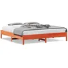 Image de vidaXL Cadre de lit sans matelas cire marron 200x200cm bois pin massif