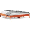 Image de vidaXL Cadre de lit sans matelas cire marron 180x200cm bois pin massif