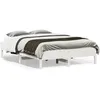 Image de vidaXL Cadre de lit sans matelas blanc 135x190 cm bois de pin massif
