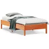 Image de vidaXL Cadre de lit sans matelas cire marron 75x190 cm bois pin massif