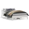 Image de vidaXL Cadre de lit sans matelas blanc 135x190 cm bois de pin massif
