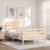 Image de vidaXL Cadre de lit avec tÃªte de lit 120x190 cm bois de pin massif