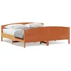 Image de vidaXL Cadre de lit et tÃªte de lit cire marron 200x200 cm bois de pin