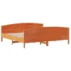 Image de vidaXL Cadre de lit et tÃªte de lit cire marron 180x200 cm bois de pin