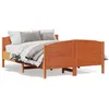 Image de vidaXL Cadre de lit et tÃªte de lit cire marron 160x200 cm bois de pin