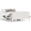 Image de vidaXL Cadre de lit et tÃªte de lit blanc 140x190 cm bois de pin massif