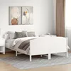 Image de vidaXL Cadre de lit sans matelas blanc 135x190 cm bois de pin massif
