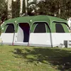 Image de Vidaxl Tente De Cabine Familiale 10 Personnes Vert ImpermÃ©able