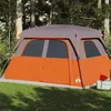 Image de Vidaxl Tente De Cabine Familiale 6 Personnes Gris Orange ImpermÃ©able