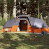 Image de Vidaxl Tente Ã DÃ´me 11 Personnes Gris Et Orange ImpermÃ©able