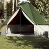 Image de Tente Familiale Tipi 10 Personnes Verte Polyester ImpermÃ©able 1 Chambre 1 Porte