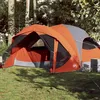 Image de Vidaxl Tente De Cabine Familiale 6 Personnes Gris Orange ImpermÃ©able