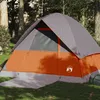 Image de Vidaxl Tente De Camping Ã DÃ´me 4 Personnes Gris Et Orange ImpermÃ©able