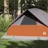 Image de Vidaxl Tente Familiale Ã DÃ´me 6 Personnes Gris Et Orange ImpermÃ©able