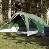Image de Vidaxl Tente De Camping De Cabine 4 Personnes Vert ImpermÃ©able