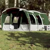 Image de Tente Familiale Tunnel 8 Personnes Verte Polyester ImpermÃ©able 3 Chambres 1 Porte
