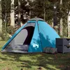 Image de Vidaxl Tente De Camping Ã DÃ´me 4 Personnes Bleu ImpermÃ©able