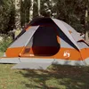 Image de Vidaxl Tente De Camping Ã DÃ´me 4 Personnes Gris Et Orange ImpermÃ©able