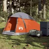 Image de Vidaxl Tente De Camping Ã DÃ´me 1 Personne Gris Et Orange ImpermÃ©able