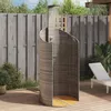 Image de vidaXL Douche d'extÃ©rieur gris 100x100x241,5 cm poly rotin bois acacia