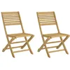 Image de Vidaxl Chaises Pliables De Jardin 2 Pcs Bois Massif D'acacia