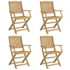 Image de Vidaxl Chaises Pliables De Jardin 4 Pcs Bois Massif D'acacia