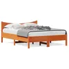 Image de vidaXL Cadre de lit sans matelas cire marron 120x190cm bois pin massif