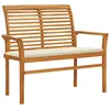 Image de Vidaxl Chaise Longue Double Avec Coussins Beige RÃ©sine TressÃ©e