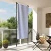 Image de Vidaxl Store Roulant D'extÃ©rieur Bleu Et Blanc 120x270 Cm Tissu Acier