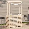 Image de Vidaxl Table De Bar D'extÃ©rieur Et Toit 112,5x57x195,5 Cm Bois Massif