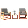 Image de Vidaxl Salon De Jardin 3 Pcs Cire Marron Bois De Pin Massif