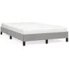 Image de vidaXL Cadre de lit sans matelas gris clair 120x190 cm tissu