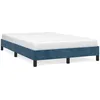 Image de vidaXL Cadre de lit sans matelas bleu foncÃ© 120x190 cm velours