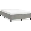 Image de vidaXL Cadre de lit sans matelas gris clair 120x190 cm velours