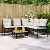 Image de Vidaxl CanapÃ©s De Jardin 2 Pcs Avec Coussins Noir RÃ©sine TressÃ©e