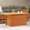 Image de Vidaxl Table De Jardin Cire Marron 100x50x75 Cm Bois Massif De Pin