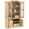 Image de Armoire VitrÃ©e ""Corona"" 1 Lot En Pin Massif 103,5x42x180 Cm Avec Porte Verre