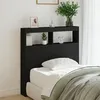 Image de vidaXL Armoire tÃªte de lit avec LED noir 100x17x102 cm