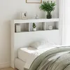 Image de vidaXL Armoire tÃªte de lit avec LED blanc 120x17x102 cm