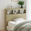 Image de Vidaxl Armoire TÃªte De Lit Avec Led ChÃªne Sonoma 120x17x102 Cm