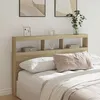 Image de Vidaxl Armoire TÃªte De Lit Avec Led ChÃªne Sonoma 160x17x102 Cm