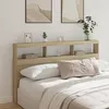 Image de Vidaxl Armoire TÃªte De Lit Avec Led ChÃªne Sonoma 180x17x102 Cm