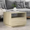 Image de vidaXL Table basse avec lumiÃ¨res LED chÃªne sonoma 50x49x40 cm