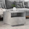 Image de vidaXL Table basse avec lumiÃ¨res LED gris bÃ©ton 50x49x40 cm