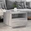 Image de vidaXL Table basse avec lumiÃ¨res LED sonoma gris 50x49x40 cm