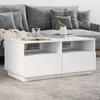 Image de vidaXL Table basse avec lumiÃ¨res LED blanc 90x49x40 cm