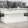 Image de vidaXL Table basse avec lumiÃ¨res LED blanc 90x50x40 cm