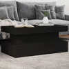 Image de vidaXL Table basse avec lumiÃ¨res LED noir 90x50x40 cm
