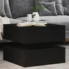 Image de vidaXL Table basse avec lumiÃ¨res LED noir 50x50x40 cm